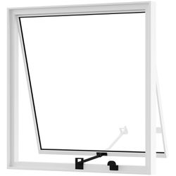 JANELA MAXIM-AR BRANCA DE VIDRO LISO 40X40CM LÍDER - FLUZÃO CONSTRUÇÃO