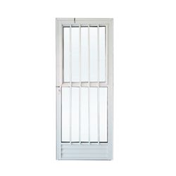 PORTA DE ALUMÍNIO PALITO BRANCA 1 FOLHA COM VIDRO ... - FLUZÃO CONSTRUÇÃO