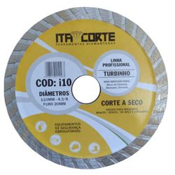 DISCO TURBINHO 110mm x 20mm - FLUZÃO CONSTRUÇÃO