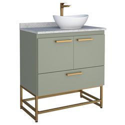 ARMARIO TOUCADOR DE MADEIRA SUEZ VERDE COZIMAX - FLUZÃO CONSTRUÇÃO