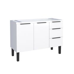 GABINETE AÇO JÚPITER BRANCO PARA PIA 120 - FLUZÃO CONSTRUÇÃO