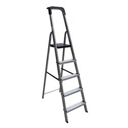 ESCADA DE ALUMÍNIO DOMÉSTICA PRO 5 DEGRAUS - FLUZÃO CONSTRUÇÃO
