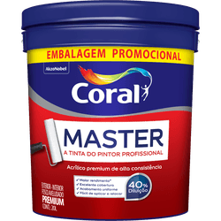 TINTA CORAL MASTER BRANCO 20 LITROS BALDE - FLUZÃO CONSTRUÇÃO