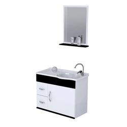 KIT ARMÁRIO SUSPENSO COM LAVATÓRIO E ESPELHEIRA SI... - FLUZÃO CONSTRUÇÃO