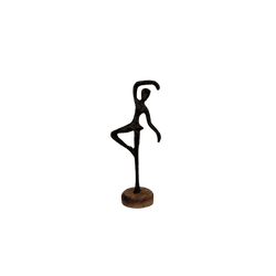 ESCULTURA BAILARINA PRETO DE ALUMÍNIO - FLUZÃO CONSTRUÇÃO