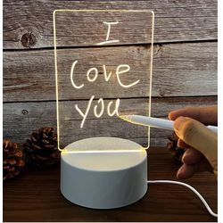 LUMINARIA MESA 3D USB ESCREVE TIPO LOUSA - FLUZÃO CONSTRUÇÃO