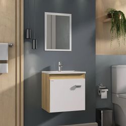 KIT ECONÔMICO SUSPENSO 40CM - BRANCO/CARVALHO - FLUZÃO CONSTRUÇÃO