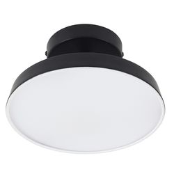 PLAFON LED REDONDO PRETO 23CM 3000K E 6000K 9W - 4... - FLUZÃO CONSTRUÇÃO