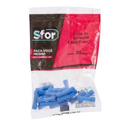 LUVA DE EMENDA AZUL - 1,5X2,5 MM² - 20 PEÇAS - FLUZÃO CONSTRUÇÃO