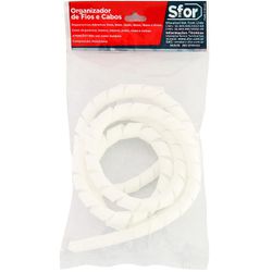 ORGANIZADOR DE FIOS E CABOS 12MM X 1,5M BRANCO - 1... - FLUZÃO CONSTRUÇÃO
