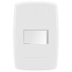 INTERRUPTOR 1 TECLA 10A 250V 4X2 LEV ILUMI - FLUZÃO CONSTRUÇÃO