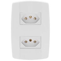 TOMADA DUPLA 250V 4X2 LEV ILUMI - FLUZÃO CONSTRUÇÃO