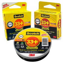Fita Isolante Scoth 33+ 19mm - FLUZÃO CONSTRUÇÃO