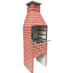 Churrasqueira Tijolinho Padrão 55cm - FLUZÃO CONSTRUÇÃO
