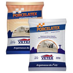 Argamassa Porcelatex Interno e Externa 20kg Vetex - FLUZÃO CONSTRUÇÃO