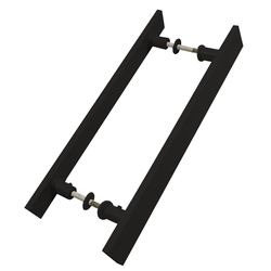 Puxador De Porta Plano AlumÍnio Preto - FLUZÃO CONSTRUÇÃO