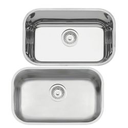 Cuba Retangular Aco Inox 47x30 Com Valvula - FLUZÃO CONSTRUÇÃO