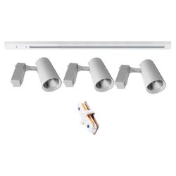 KIT 3 SPOT 7W COM TRILHO 1 METRO BRANCO KIAN - FLUZÃO CONSTRUÇÃO