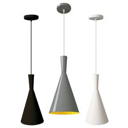 Pendente Aquarela Cone Longo 185x385mm - FLUZÃO CONSTRUÇÃO