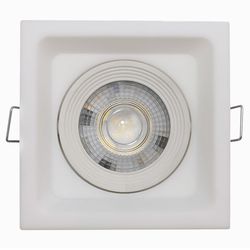 SPOT LED RECUADO QUADRADO 5W BRANCO KIAN - FLUZÃO CONSTRUÇÃO