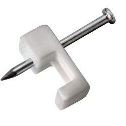 FIXA FIO BRANCO + PREGO 1,8X25 - 20 PEÇAS - FLUZÃO CONSTRUÇÃO