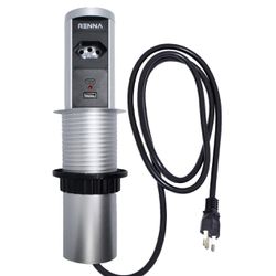 TORRE TOMADA AUTO PRATA 1 TOMADA + 2 USB TIPO A + ... - FLUZÃO CONSTRUÇÃO