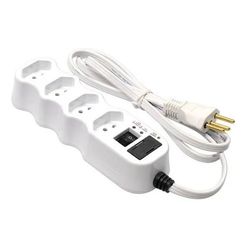 FILTRO DE LINHA PROFISSIONAL 1MT 4 TOMADAS BRANCO ... - FLUZÃO CONSTRUÇÃO