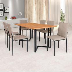 MESA LOFT TUBO PRETO FOSCO COM TAMPO LAMINADO FREI... - FLUZÃO CONSTRUÇÃO