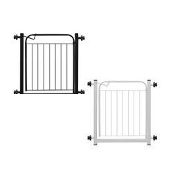 PORTÃO DE SEGURANÇA 68 A 72CM PRETO E BRANCO - FLUZÃO CONSTRUÇÃO