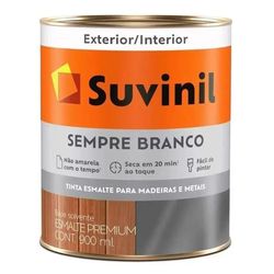 ESMALTE SUVINIL SEMPRE BRANCO ACETINADO 900ML - FLUZÃO CONSTRUÇÃO