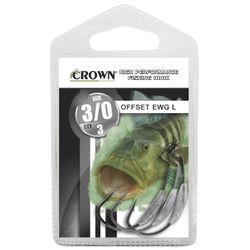 Anzol Crown Offset EWG com Lastro (ideal para isca soft) - Focanapesca