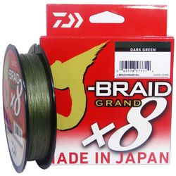 LINHA MULTIFILAMENTO DAIWA J-BRAID GRAND X8 8 FIOS - 270M DARK GREEN - Focanapesca