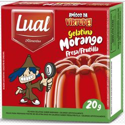 GELATINA LUAL MORANGO 20 G - PADRÃO FONZAR