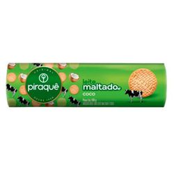 BISCOITO PIRAQUÊ LEITE MALTADO & COCO 132 G (1460) - PADRÃO FONZAR