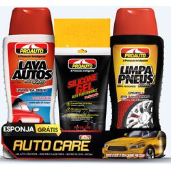 KIT AUTO CARE (LAVA AUTO, CERA CLASSICA, SILICONE ... - PADRÃO FONZAR