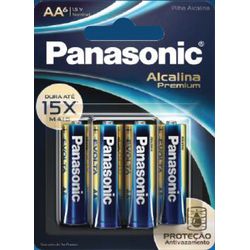 PILHA PANASONIC ALCALINA PREMIUM AA COM 6 UNIDAD... - PADRÃO FONZAR