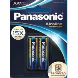 PILHA PANASONIC ALCALINA PREMIUM AA COM 2 UNIDADE... - PADRÃO FONZAR