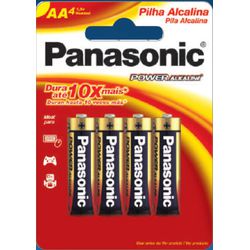 PILHA PANASONIC ALCALINA PEQUENA AA COM 4 UNIDAD... - PADRÃO FONZAR