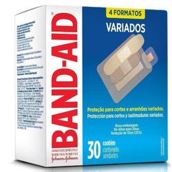 CURATIVO BAND-AID TRANSPARENTE VARIADOS 30 UN - PADRÃO FONZAR