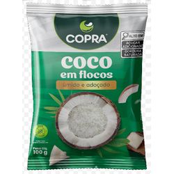 COCO FLOCOS UMIDO E ADOCADO 100 G - COPRA - PADRÃO FONZAR