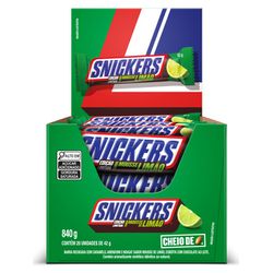 SNICKERS MOUSSE DE LIMÃO 840 G (DP 20X42 G) - (590... - PADRÃO FONZAR