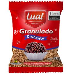 GRANULADO CHOCOLATE CROCANTE LUAL 70 G - PADRÃO FONZAR