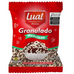 GRANULADO CHOCOLATE MESCLADO LUAL 70 G - PADRÃO FONZAR