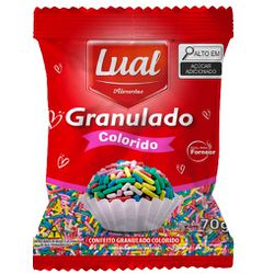 GRANULADO CHOCOLATE COLORIDO LUAL 70 G - PADRÃO FONZAR