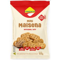 BISCOITO MINI MAISENA INTEGRAL LOWÇUCAR 100 G - PADRÃO FONZAR
