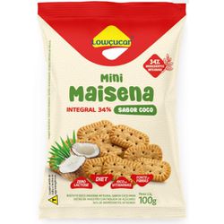 BISCOITO MINI MAISENA INTEGRAL LOWÇUCAR SABOR COCO... - PADRÃO FONZAR