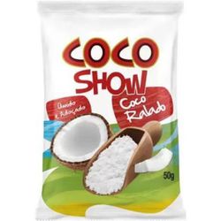 COCO RALADO FINO UMIDO E ADOÇADO 50 G - COCO SHOW - PADRÃO FONZAR