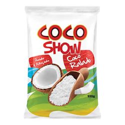 COCO RALADO FINO UMIDO E ADOÇADO 100 G - COCO SHOW - PADRÃO FONZAR
