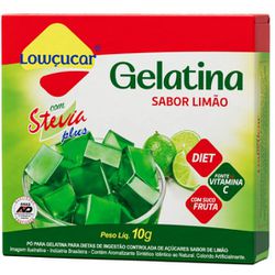 GELATINA LOWÇUCAR PLUS C/ STEVIA LIMAO 10 G - PADRÃO FONZAR