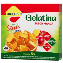GELATINA LOWÇUCAR PLUS C/ STEVIA MANGA 10 G - PADRÃO FONZAR